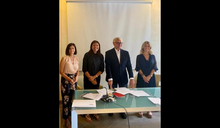 Loredana Pagnozza Nini Ferrari Guido Galperti Camilla Bolzoli I presenti alla sottoscrizione del Protocollo